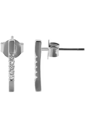 Akzent Ohrring-Set Stacia 925/- Echt Silber Stabohrstecker "Stacia" mit (Paar), Damen Ohrring silberfarben