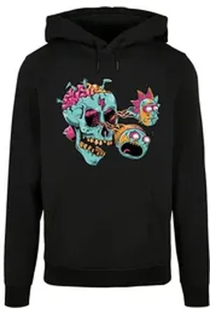 Absolute Cult Kapuzensweatshirt Herren Rick And Morty - Eyeball Skull Basic Hoody (1-tlg) schwarz 5XL
