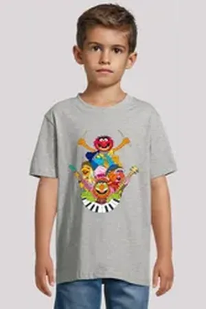 F4NT4STIC T-Shirt Disney Muppets Dr. Teeth and The Electric Mayhem Premium Qualität grau 146/152