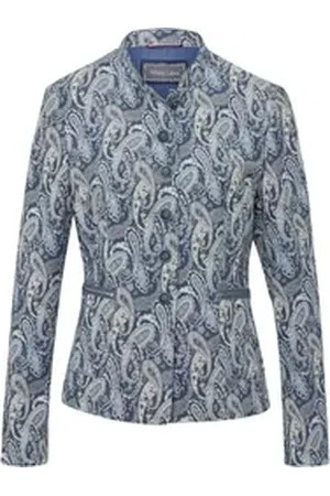 White Label Trachtenjanker Paisley-Janker blau 44
