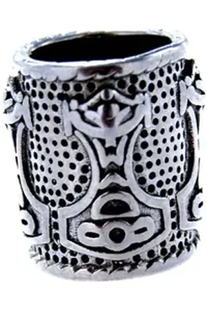 Kiss of Leather Diadem Bartperle Thorshammer Haarperle Odin Edelstahl Bartschmuck 8 mm silberfarben