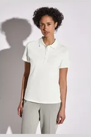 Street one Poloshirt aus Baumwolle mit Stretchante weiß 42