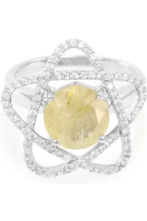 Cavill Silberring Brasilianischer Rutilquarz 925 Silber Ring, 2,05ct (1-tlg) beige|silberfarben