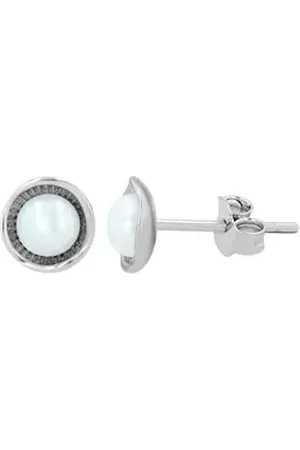 Akzent Ohrring-Set Elira 925/- Echt Silber Ohrstecker mit Süßwasserperle, rhodiniert (Paar), Damen Ohrring silberfarben