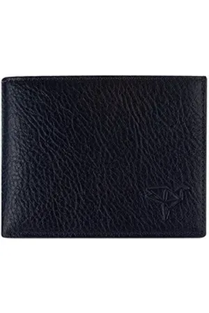 Lucky Bees Geldbörse 100% GENUINE LEATHER, 8,5 cm x 2 cm M1236 blau
