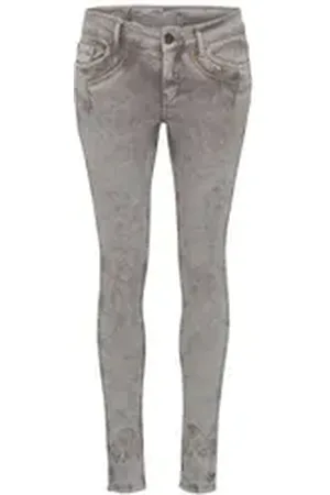 hangOwear Trachtenjeans Trachtenjeans Damen - HENDRINA LANG - hellgrau grau 42