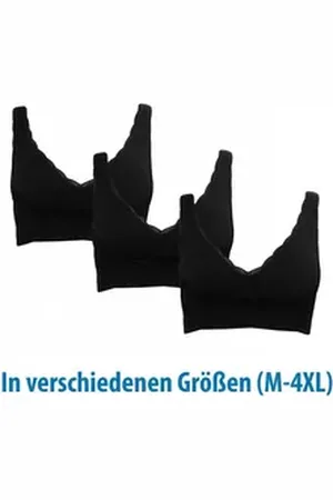 GENIUS Set: Bügelloser BH Cara Mia (Set) BH-Set bügellos 3 Teile für Damen Frauen Größe M-4XL L