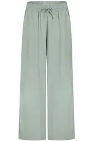 Sublevel Culotte Damen Viskose Sommer Hose weites Bein Knöchelhoch L - 40
