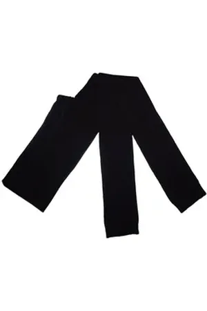 WERI SPEZIALS Strumpfhersteller GmbH Strickstrumpfleggings Kinder Leggings Plüsch >>Einfarbig<< aus hochwertiger Baumwolle schwarz 152-164