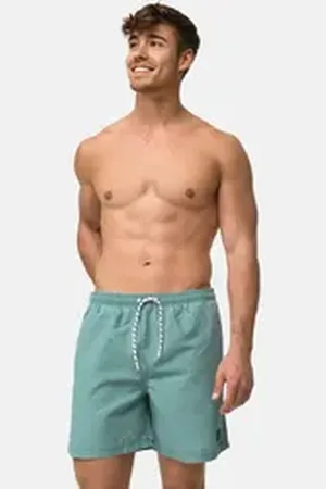 INDICODE Badeshorts Ace elastischer Bund mit Kordelzug grün S