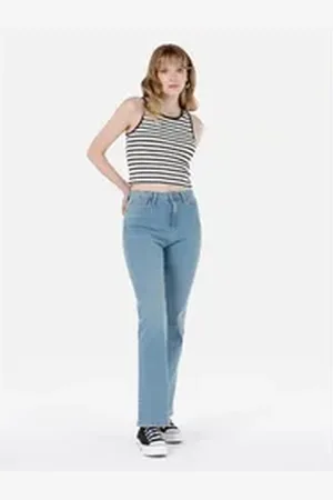 Colins Girlfriend-Jeans Regular Fit Damen-Jeans mit hoher Taille und weitem Bein 27-32