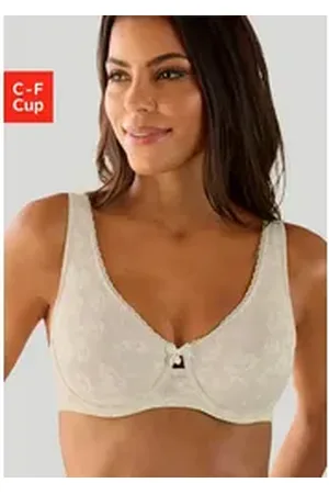 Nuance Minimizer-BH mit feiner, floraler Spitze und Cut-Out beige 85