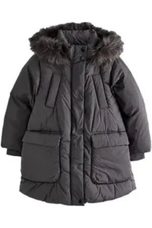 Next Steppmantel Wasserabweisende Steppjacke mit Kunstfellbesatz (1-tlg) grau 146 (11 J.)