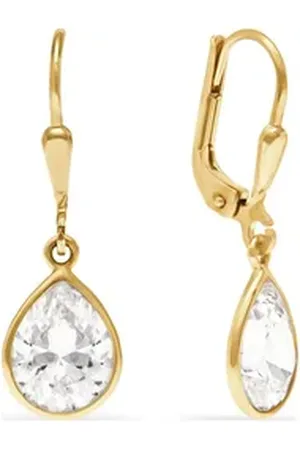 FAVS Paar Ohrhänger Damen-Ohrhänger 375er Gelbgold 2 Zirkonia gelb