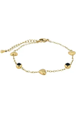 Akzent Armband Ontana Edelstahlarmband "Ontana" mit Herzen, (Einzeln), Damen Armband blau
