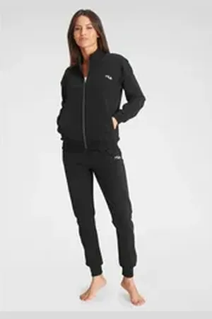 Fila Loungeanzug (2 tlg., 1 Stück) mit Markenlogo auf der Brust schwarz XL