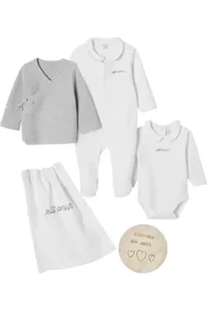 Envie de Fraise Neugeborenen-Geschenkset Bio-Kollektion: 5-teiliges Baby-Geschenkset Geschenkset Geburt weiß 56