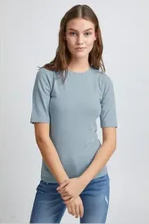 B YOUNG T-Shirt BYPAMILA T-shirt mit Rundhalsausschnitt blau S