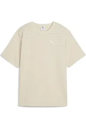 PUMA T-Shirt ESS ELEVATED Strukturiertes Relaxed Fit T-Shirt Damen weiß L
