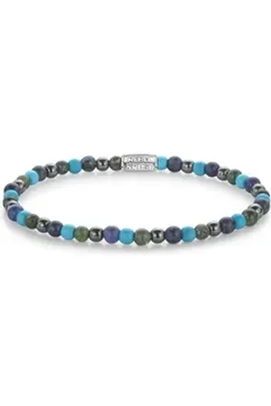 Rebel & Rose Edelstahlarmband Blue Nights 4 mm silberfarben