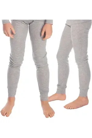 Black Snake Thermounterhose 2er Pack Thermounterhose für Kinder – Weich, atmungsaktiv & für Sport (2-St) Kinder Thermounterwäsche Unterhose grau 158-164