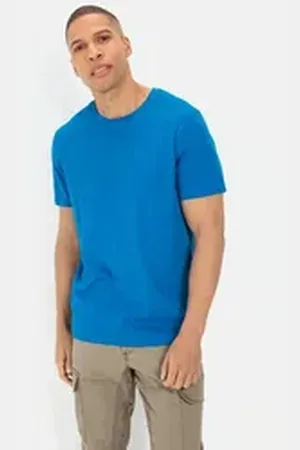 Camel Active T-Shirt aus zertifiziertem Organic Cotton blau 3XL