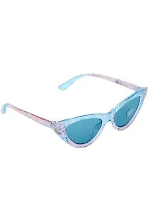 Disney Frozen Sonnenbrille Elsa Cat-Eye Brille für Mädchen mit 100% UV Schutz blau