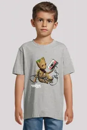 F4NT4STIC T-Shirt Marvel Guardians Of The Galaxy Vol2 Groot Tape Premium Qualität grau 110/116