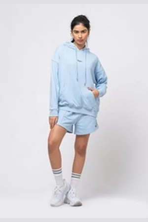 Tom Barron Freizeitanzug WOMEN OVERSIZE FIT SWEATSHIRT AND SHORT SETS blau M