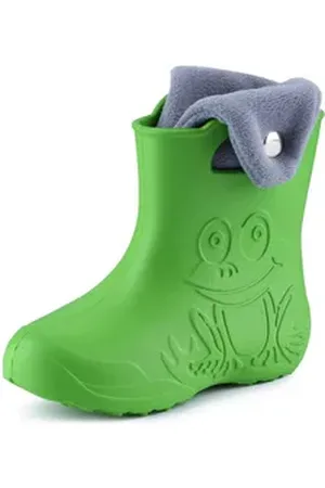 Ladeheid EVA Regenschuhe mit herausnehmbares Innenfutter LA-CA-04 Gummistiefel Kinder gefüttert und federleicht grau|grün 30-31 EU