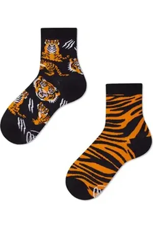 Many Mornings Freizeitsocken Kids Feet of the Tiger (1 Paar, 1-Paar, 1 Paar) immer ein dismatching Paar bunt 31-34