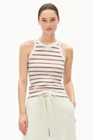Armedangels Shirttop KANITAA STRIPES Damen (1-tlg., Fitted) Keine Details bunt L/40/42