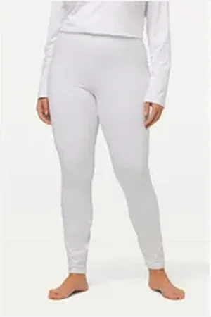 Ulla Popken Funktionshose Ski-Funktionsleggings schnelltrocknend extrawarm weiß 46/48