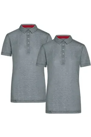 James & Nicholson Poloshirt Doppelpack Damen Funktionspolo für Freizeit und Sport Polo JN753 (Doppelpack, 2er-Pack) Atmungsaktiv, feuchtigkeitsregulierend und schnelltrocknend blau XXL