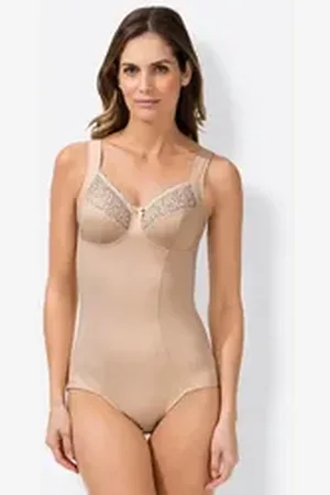 Anita Miederbody Einteiler ohne Bügel Spitze braun 85