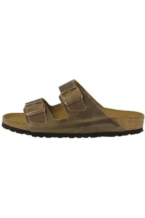 Birkenstock Arizona Nubukleder schmal Unisex Erwachsene Sandale braun 42 EU