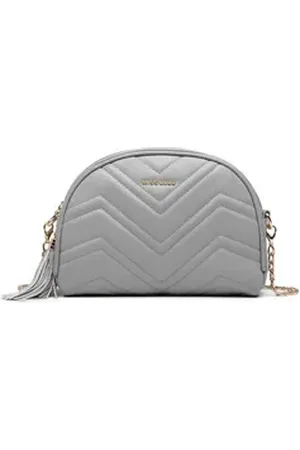 MISS LULÙ Umhängetasche Damen Crossbody Bag aus PU-Leder grau