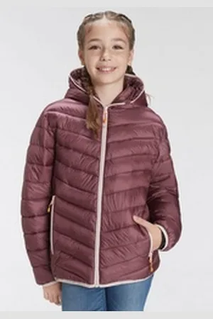 Icepeak Funktionsjacke PENIG JR - für Kinder mit kontrastfarbenem Logoschriftzug am Oberarm lila 122