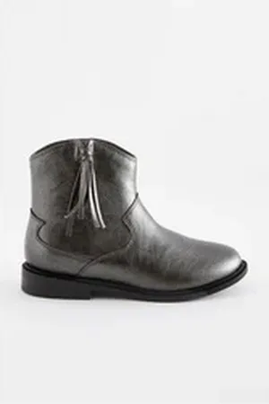 Next Cowboy-Stiefel mit Quaste Westernstiefelette (1-tlg) silberfarben 37 EU