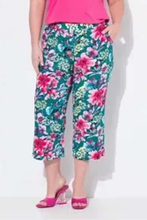 Miamoda Culotte Culotte weites Bein Blumenmuster blau|grün 54