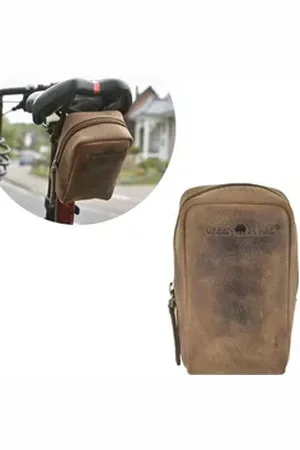 Greenburry Fahrradtasche Vintage, Radtasche, Satteltasche, Vintage Leder braun