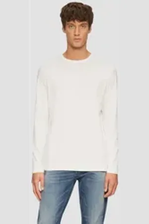 QS by s.Oliver Langarmshirt Softes Longsleeve aus Jersey mit Logo-Detail Artwork weiß XXL