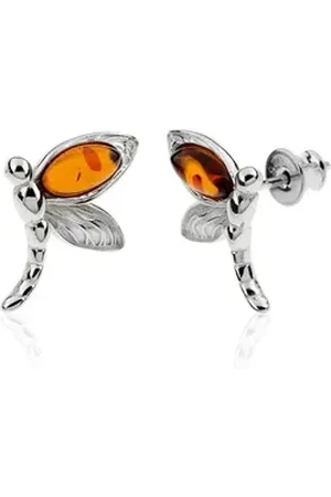 Cavill Ohrring-Set Polnischer Baltischer Bernstein Sterling Ohrringe, Marquise 0,458ct (2-tlg) gelb|silberfarben