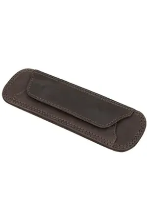 STILORD Schulterriemen Schulterpolster Leder mit Druckknöpfen braun