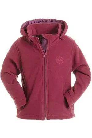 BMS Kapuzenfleecejacke Fleecejacke für Kinder mit abnahmbarer Kapuze lila 140