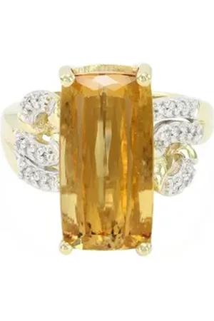Cavill Diamantring Brasilianischer Imperialtopas 18K Gold Ring, 11,63 ct (1-tlg) beige|gelb 57