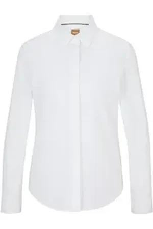 HUGO BOSS Langarmbluse Beamara 10249208 01 weiß 44