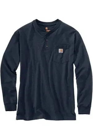 Carhartt Longsleeve WW Henley K128 blau XL