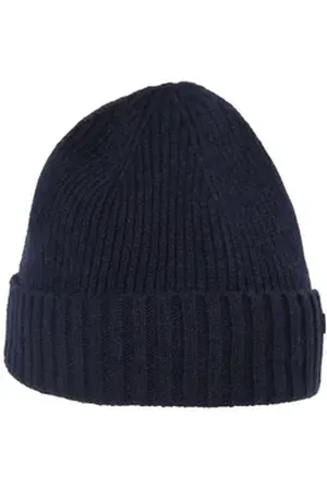 Barbour Strickmütze Herren Beanie CARLTON blau