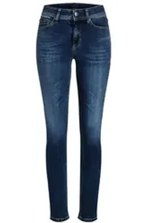 Cambio 5-Pocket-Jeans Damen Jeans "Parla" Skinny Fit (1-tlg) blau lang | 40/32